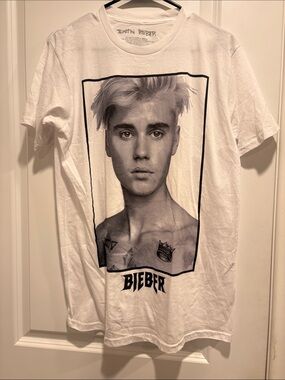 Justin Bieber Graphic Portrait Tee -